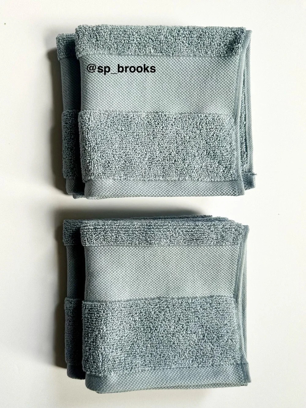 🎁4PC LAUREN Ralph Lauren Wescott Wash Cloth Set - Stonewash Blue Cotton Towels
